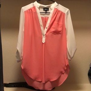 Pink and white blouse